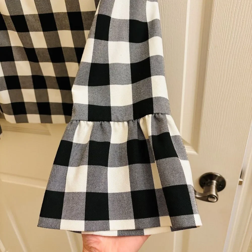 Elegant Black and White Checkered Formal Jacket - Simply Chic! 🖤⚪ - Picture 3 of 4